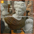 Western famous decorative stone roman antique artistic Phoebus Apollo marble bust